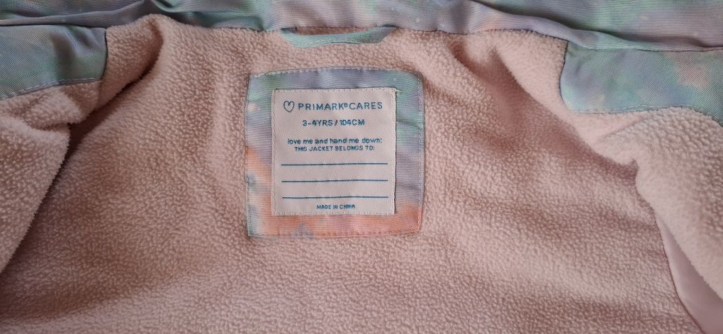 Primark kurtka przejściowa na polarze r. 104