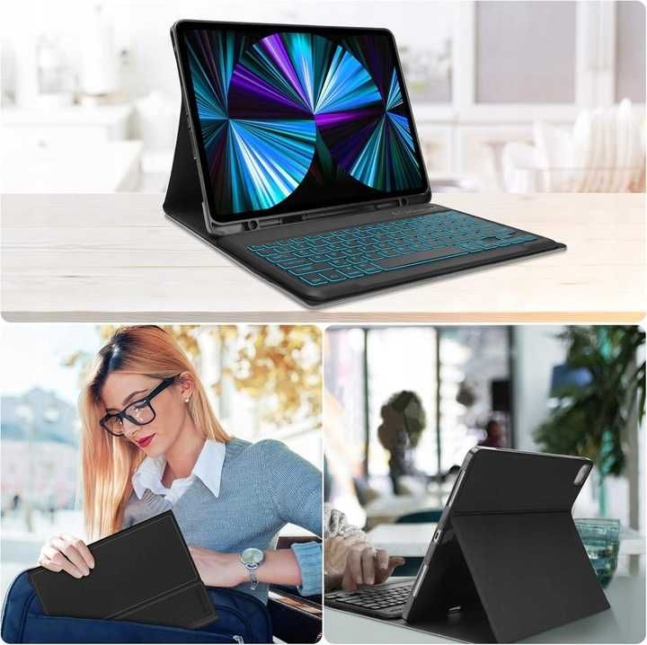 Etui SENGBIRCH do iPad Pro 12.9 2022, klawiatura AZERTY