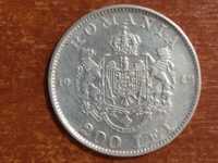 Серебренная монета 200 леев 1942г. Румыния