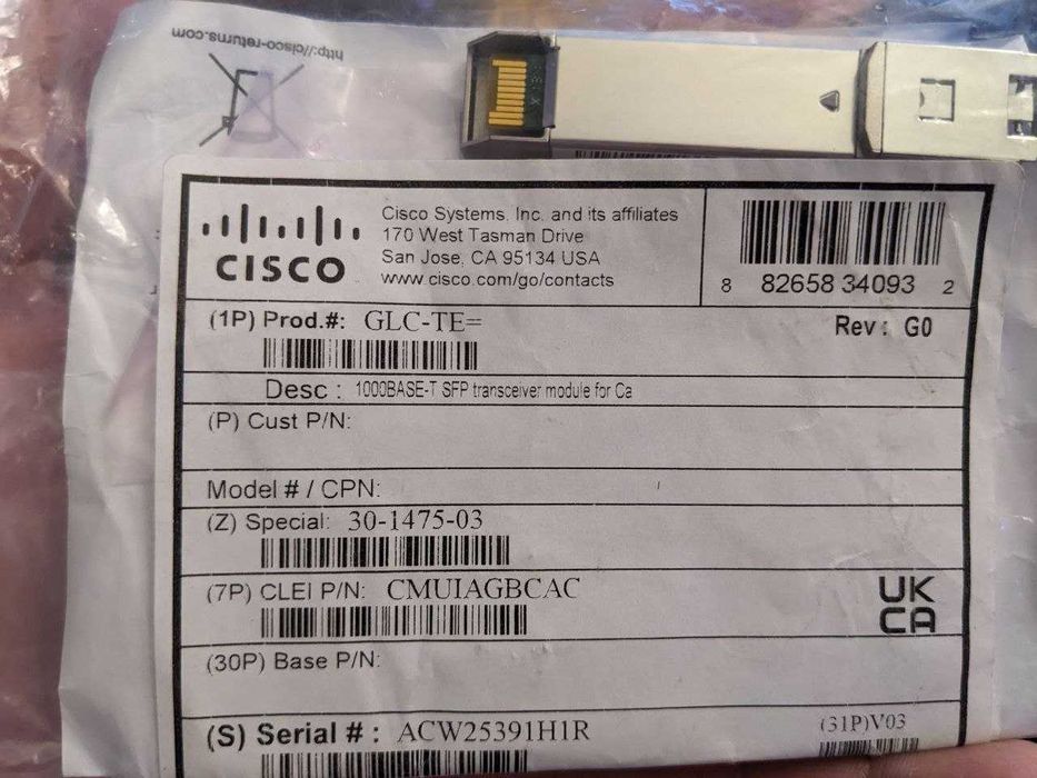 Cisco GLC-TE 1000BASE-T sfp