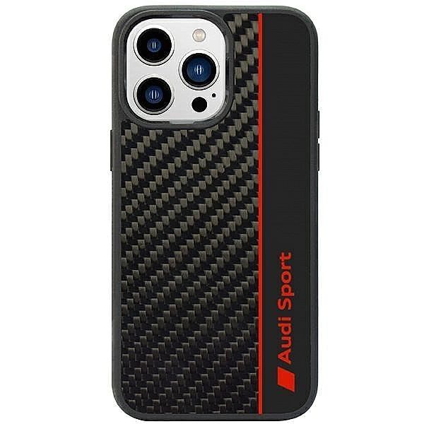 Etui Audi Carbon Fiber Stripe na iPhone 14 Pro Max - czarne