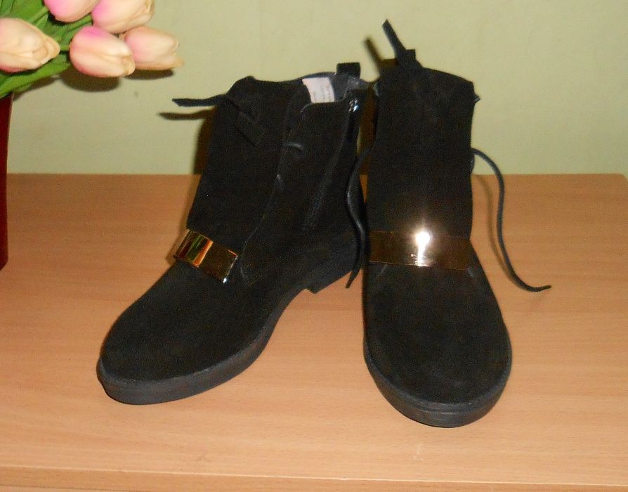ботинки 41 размер полусапожки обувь женская зимние замшевые