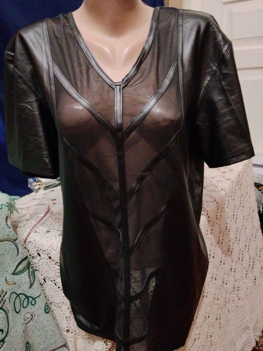 Топ туніка як шкіряна