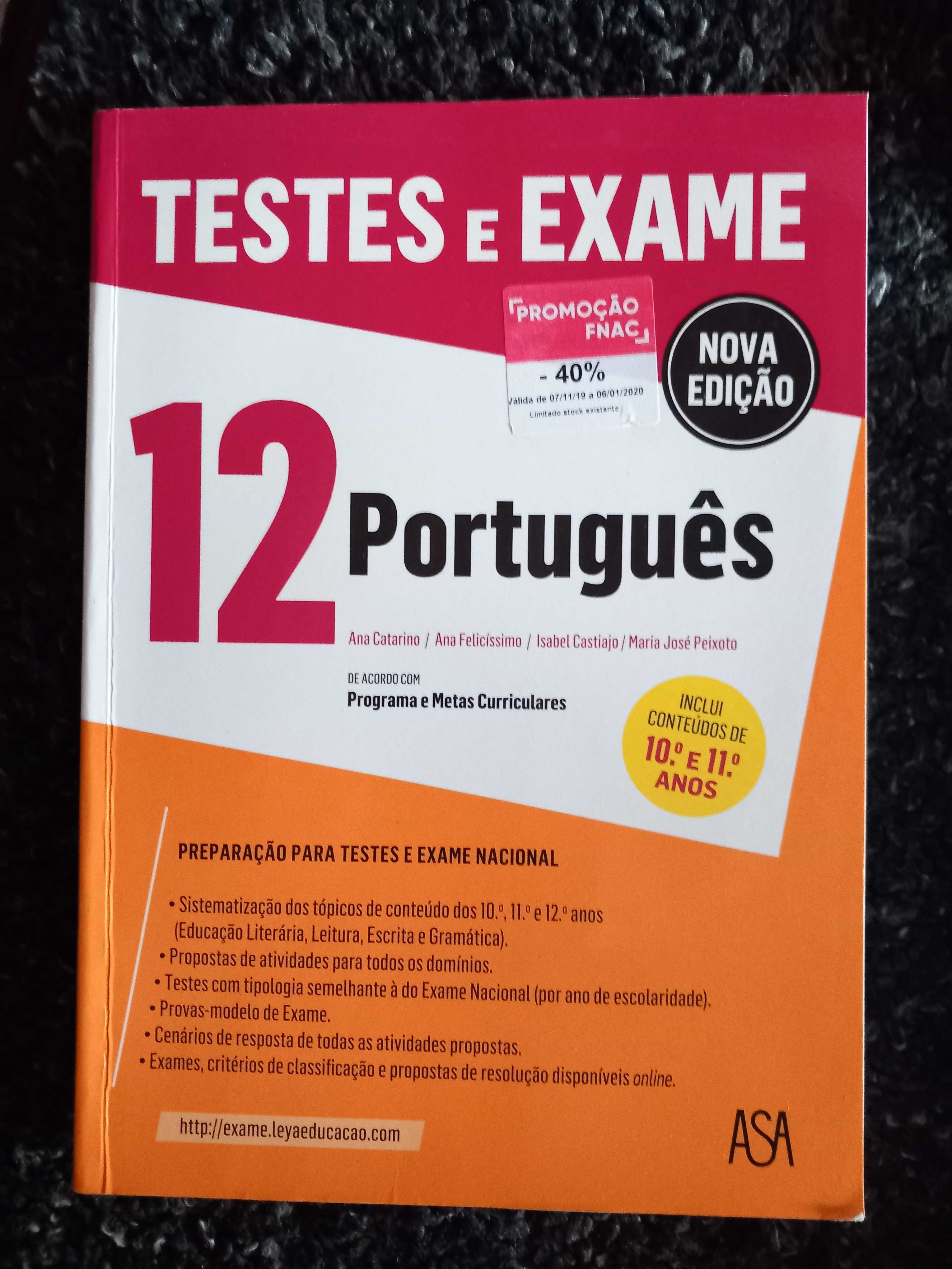 Livro Testes e Exames Português ASA