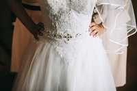 Suknia ślubna Igar model Hermiona autorska, śnieżno biała