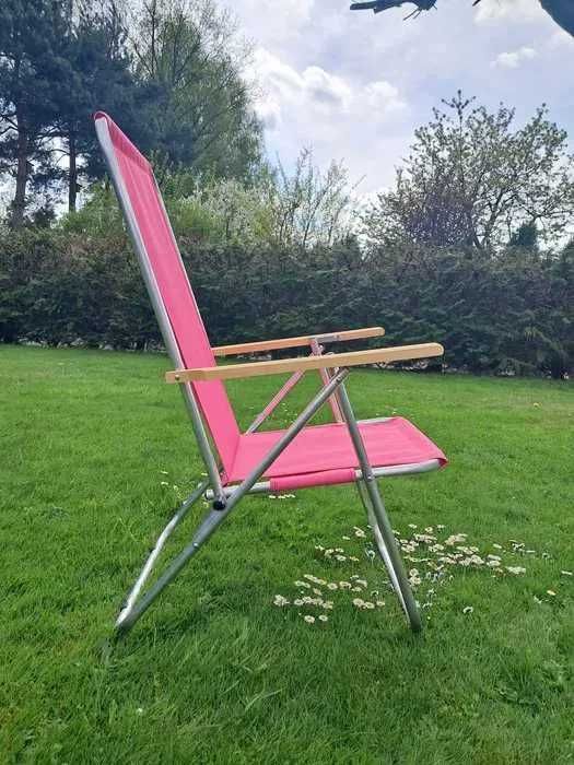 Leżak plażowy ogrodowy do 135kg 2 funkcyjny aluminiowy Polski produkt