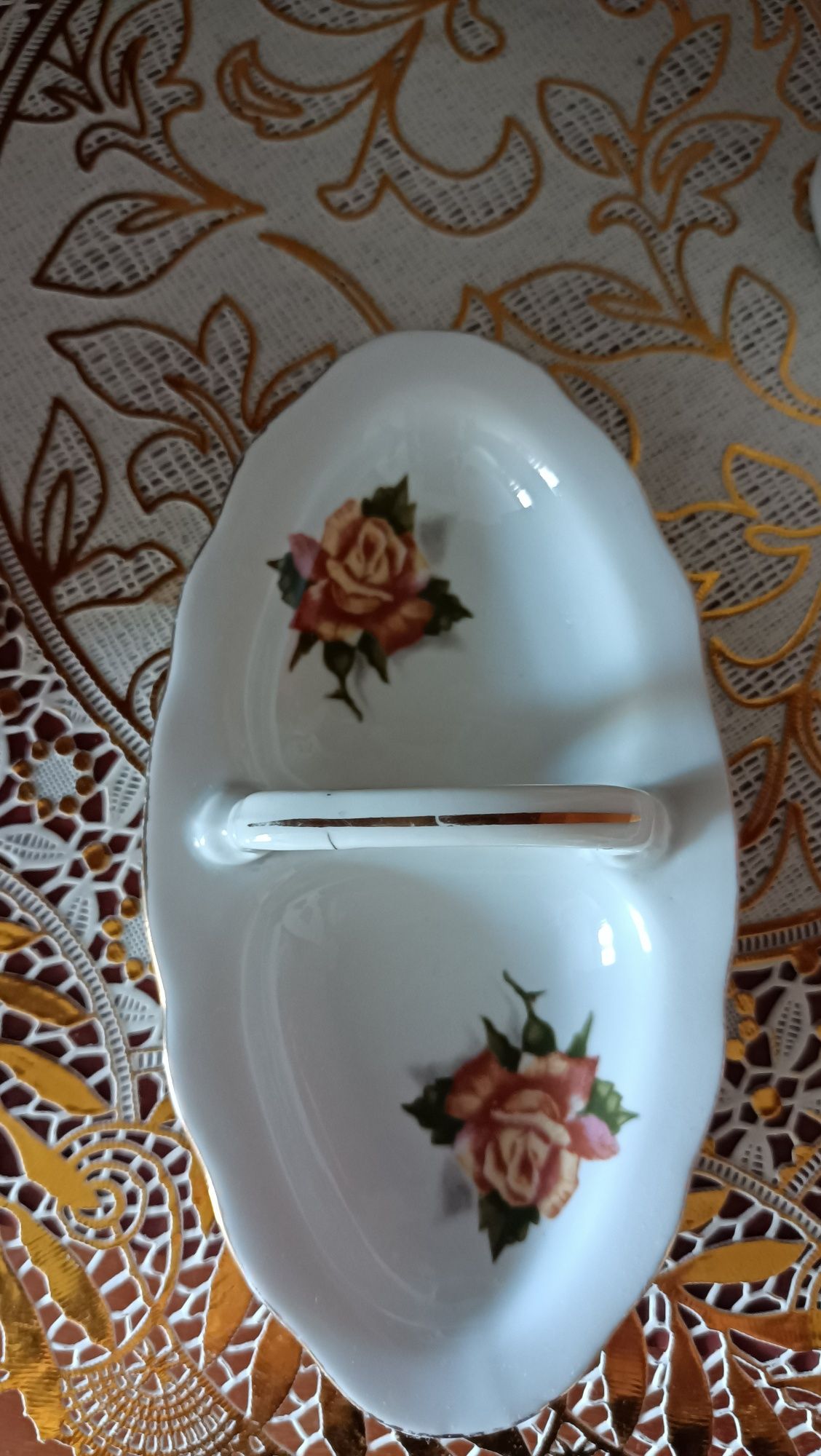 Dwojaczek na przyprawy i dzbanuszek porcelana z Ćmielowa