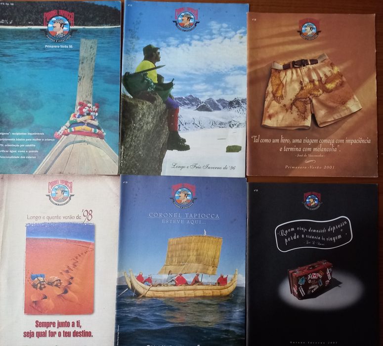 Coronel Tapiocca revistas catálogo 1995, 96, 98 e 2001