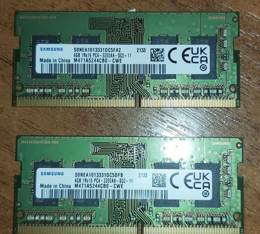 Оперативна пам'ять для ноутбука SAMSUNG SO-DIMM DDR4 3200MHz 4GB