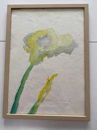 Quadro aguarela flor