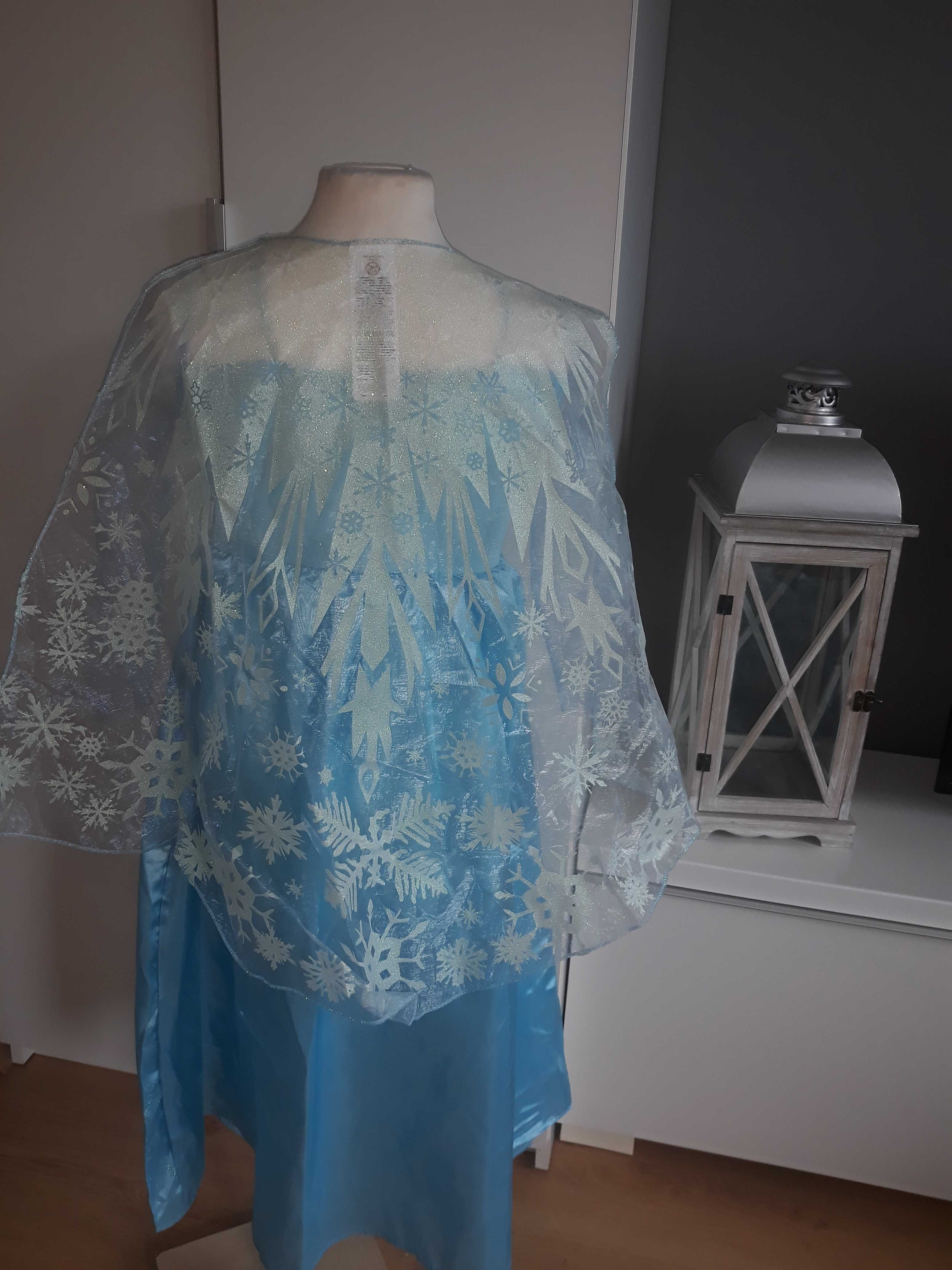 NOWY strój karnawałowy ELZA ELSA Kraina Lodu Frozen Disney 122/128 17