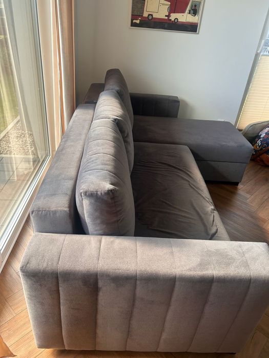 Narożnik rozkładany szary