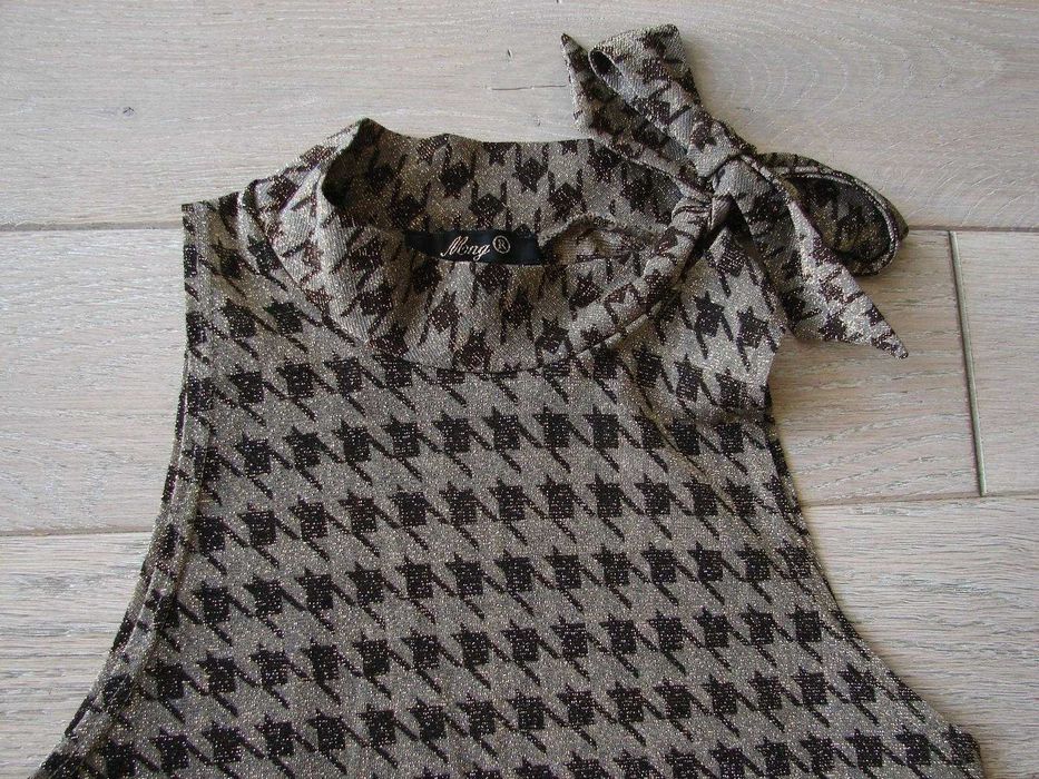 Elegancka Złota Bluzka Top gołe ramiona S