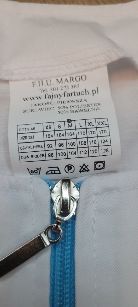 Fartuch roboczy biały