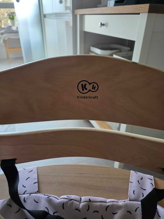 Cadeira Refeição Bebé Kinderkraft Enock Natural + Tabuleiro + Almofada