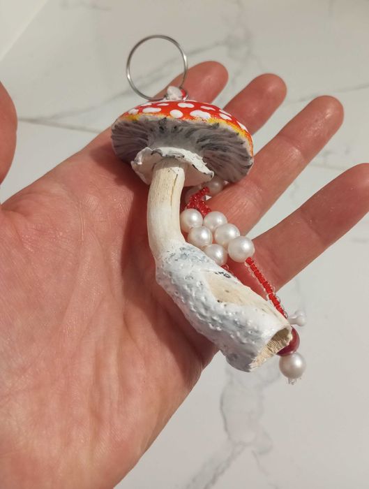 Brelok muchomor czerwony, rękodzieło