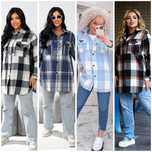 Жіноча тепла вовняна Сорочка Оверсайз. Батал/Sizes+