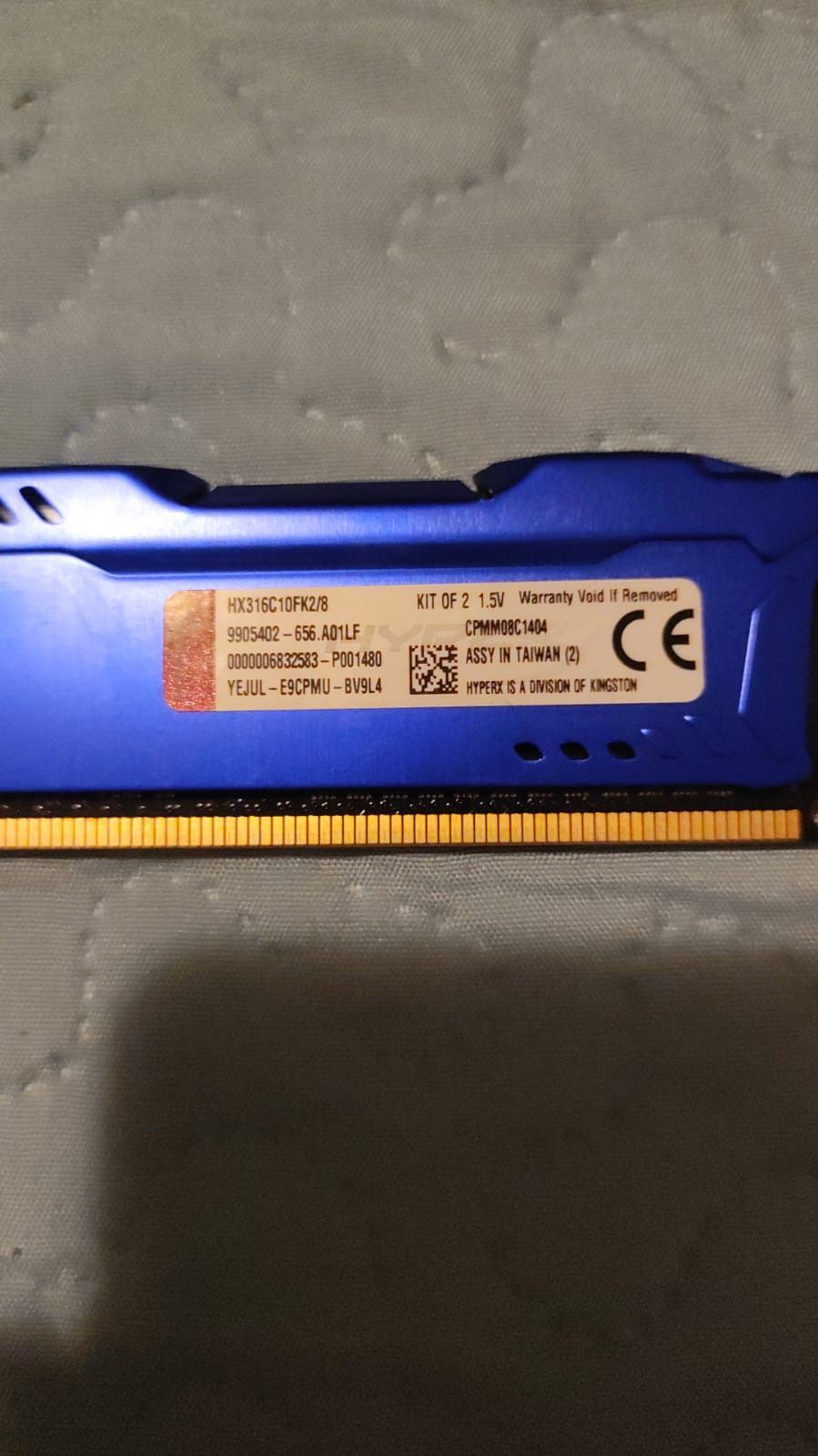 4x HyperX Fury RAM DDR3  4gb 1600mhz