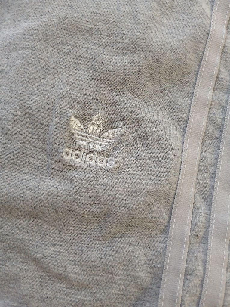 Legginsy spodnie adidas siwe z paskiem xs 34