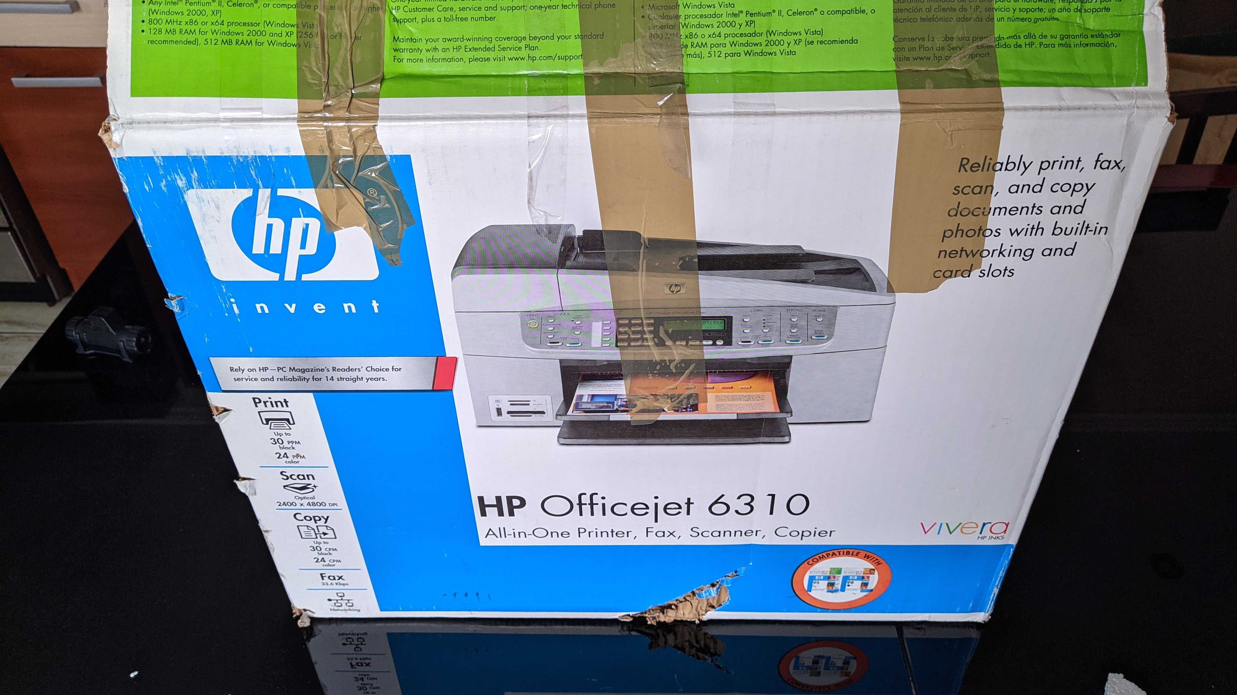 Drukarka urządzenie wielofunkcyjne HP Officejet 6310 - puste tusze