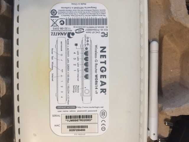 Router Wi-Fi Netgear WGR614 Wireless-G 54 Mbps