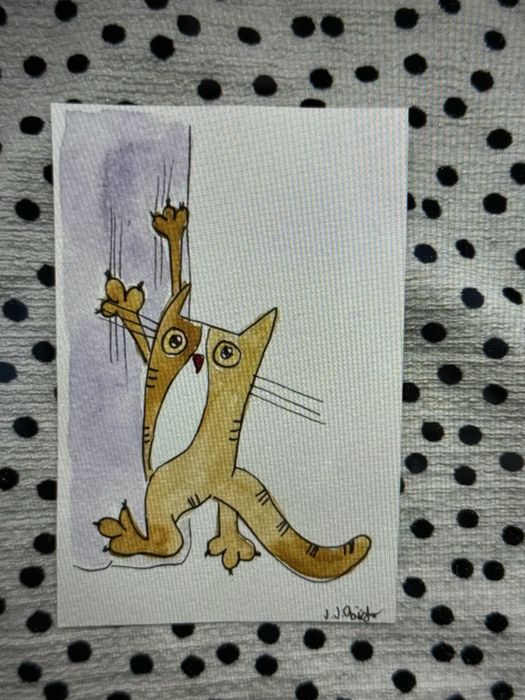 Kartka okolicznosciowa rudy kot