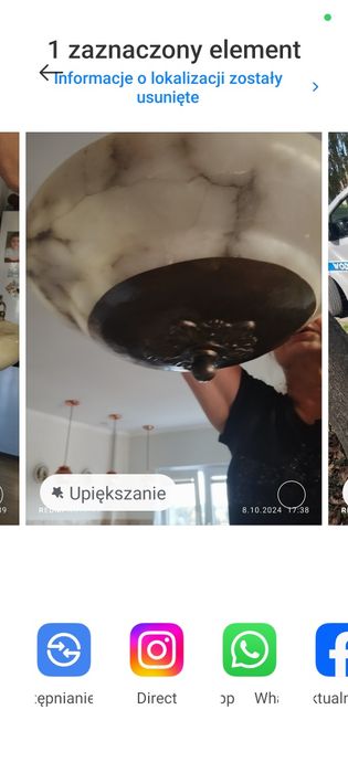 Przedwojenny,alabastrowy żyrandol.