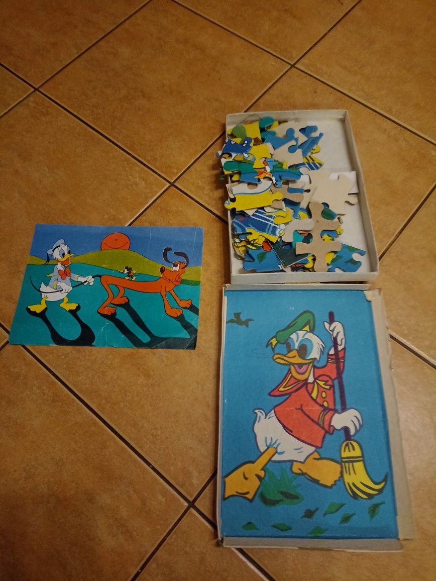 Puzzle układanka Kaczor Donald lata 80 kolekcja