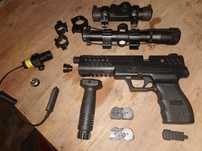 Webley Nemesis 4.5mm 177 pistola de ar Com muitos extras