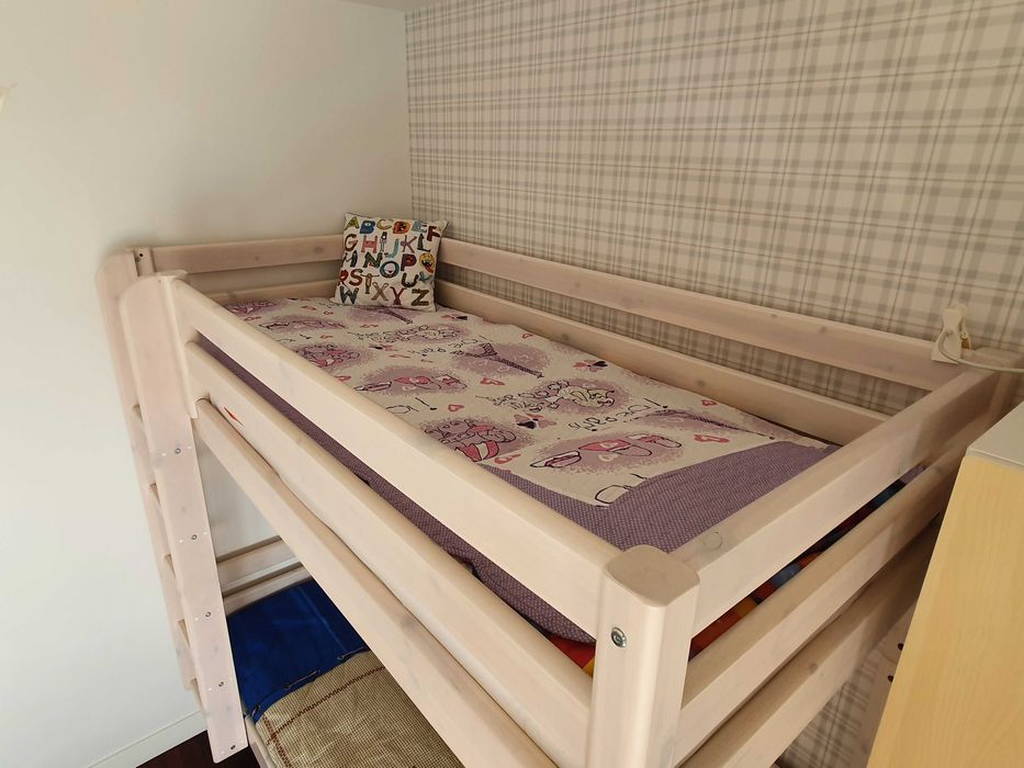 Łóżko piętrowe Flexa Classic dla dzieci (lub 2 pojedyncze łóżka)