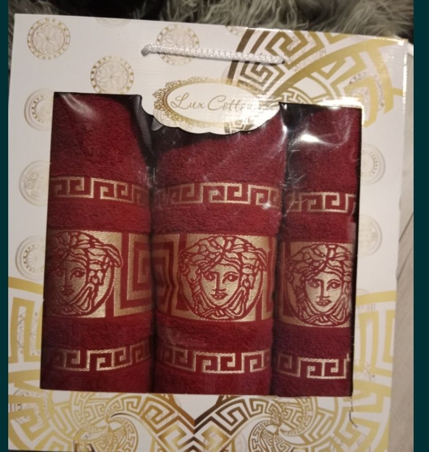 Komplet ręczników bawełnianych Versace w pudełku  na prezent
