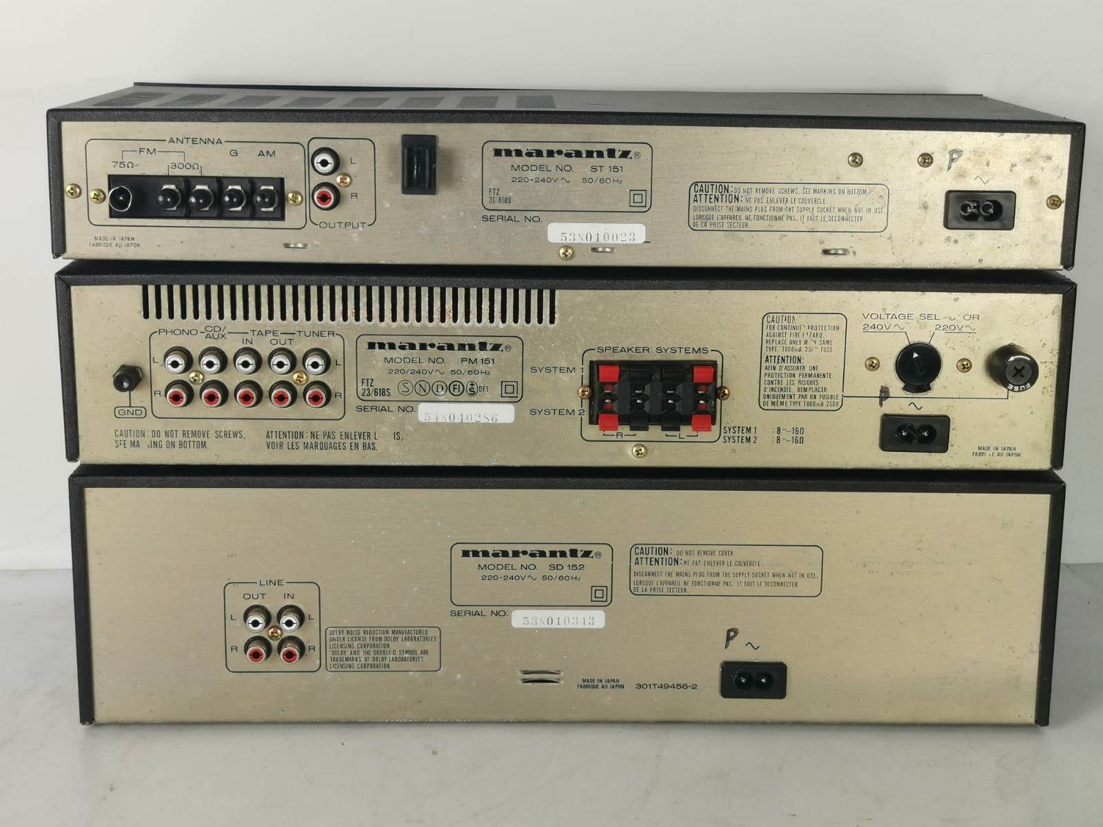 Wieża MARANTZ Wzmacniacz deck tuner PM ST 151 SD 152 Vintage 2x45W 4om