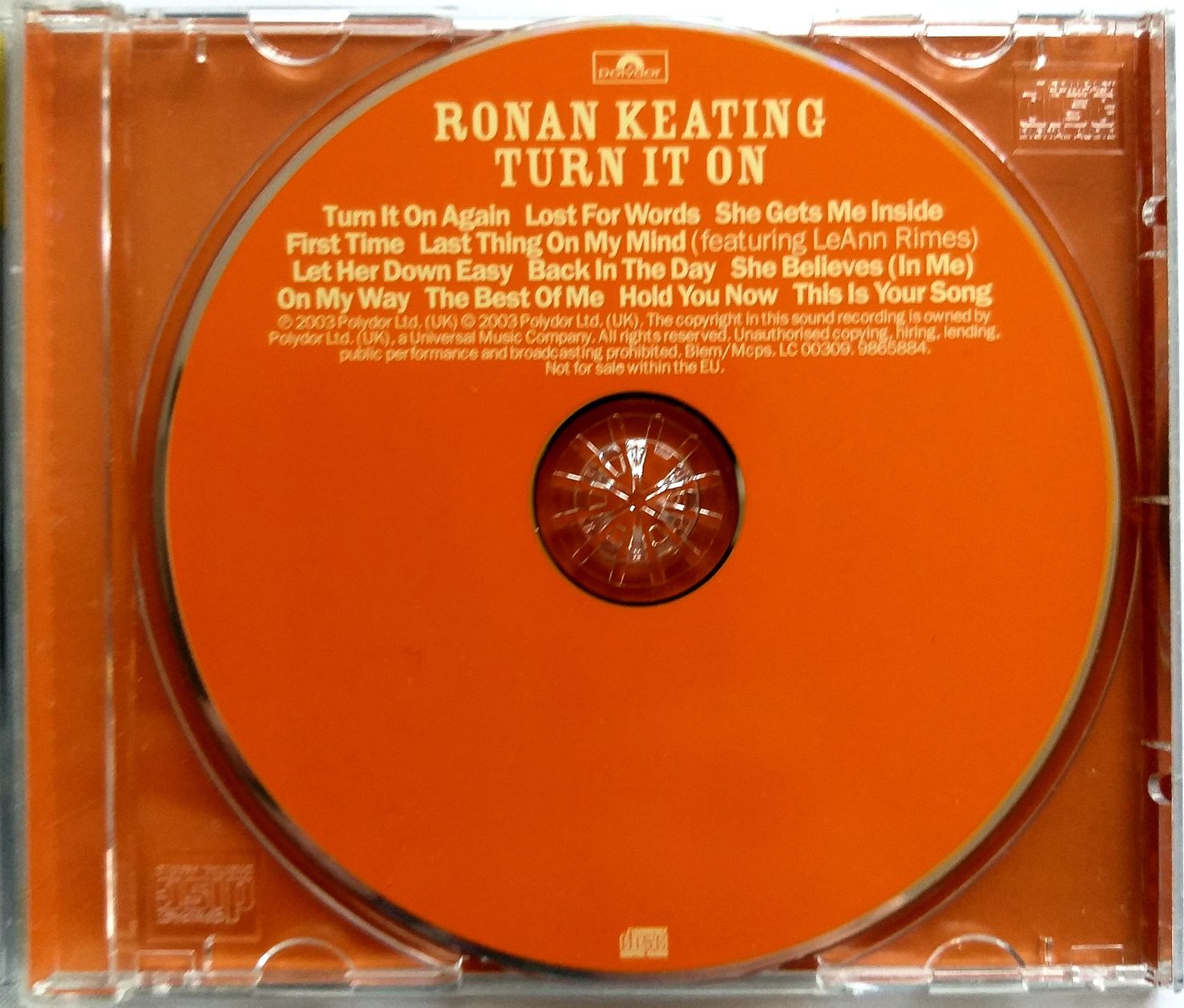 Ronan Keating Turn It On 2003r