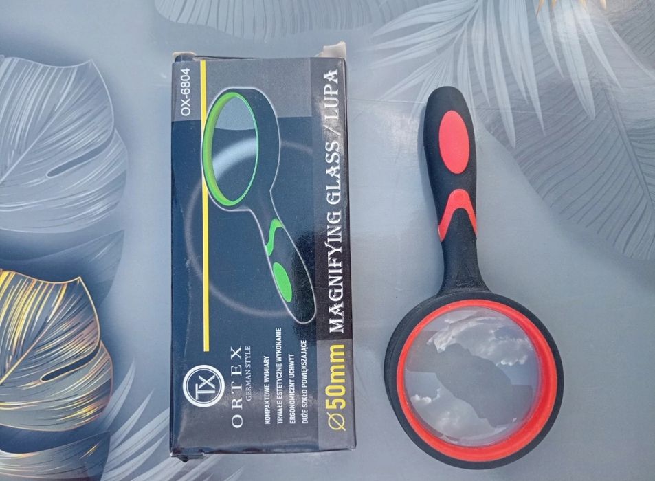 Lupa guma 50mm nowa szkło powiększające