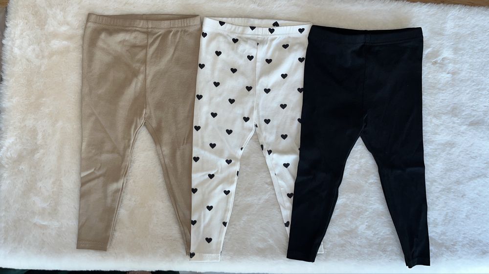 Nowe ! 3 x legginsy dla dziewczynki 18-24 msc
