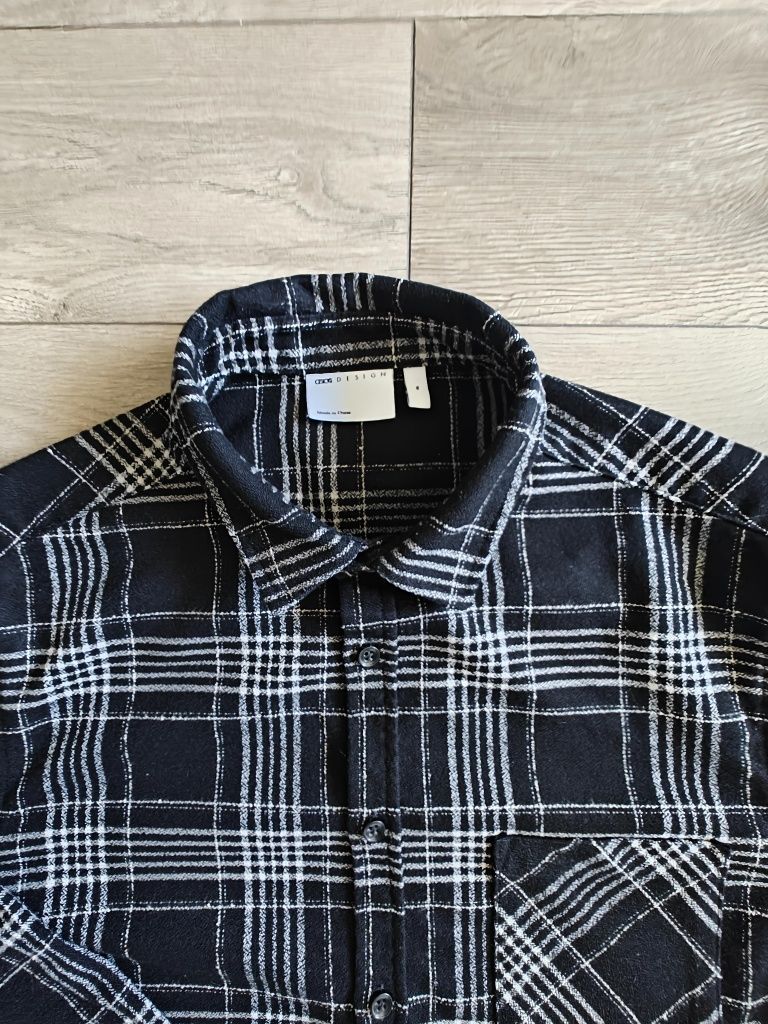 Męska gruba koszula w kratę ASOS design rozmiar M