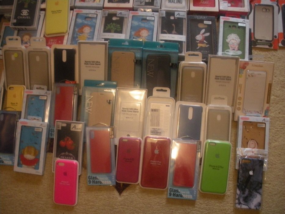 210 чехлов и бамперов + 30 защитных стекол на современные смартфоны!