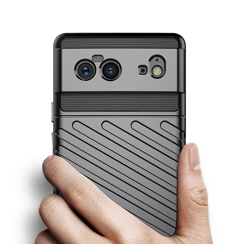 Thunder Case Elastyczne Pancerne Etui Pokrowiec Google Pixel 6 Czarny