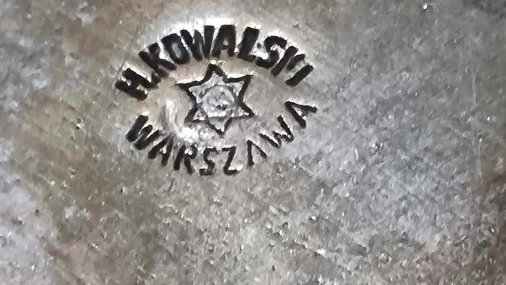Sygnowany kieliszek kiduszowy H. Kowalski Warszawa