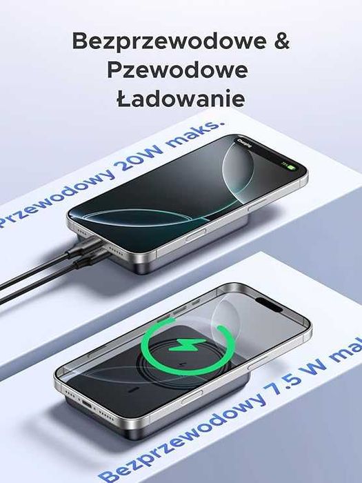UGREEN Wireless Powerbank 10000mAh Magnetic funkcja szybkie ładowanie