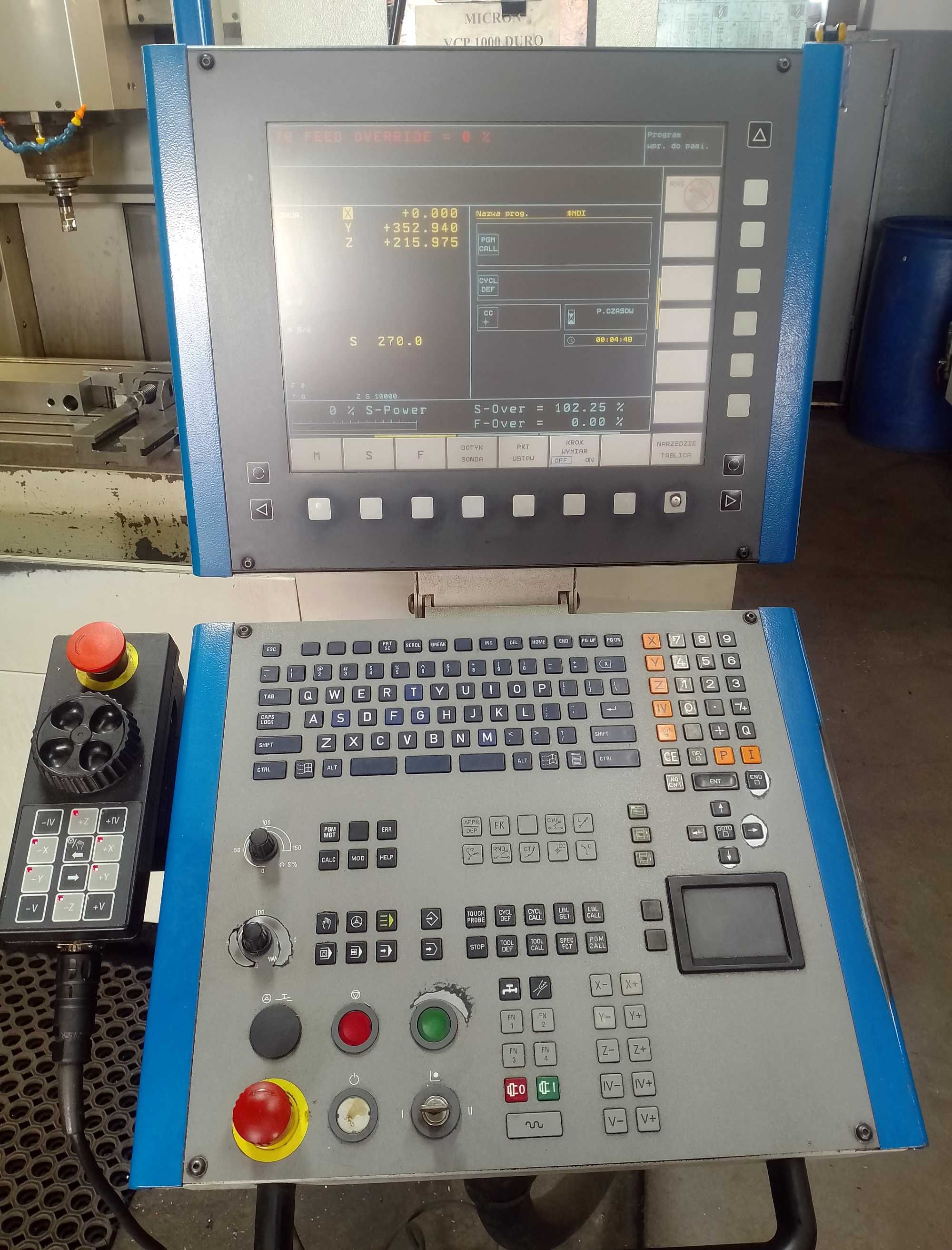 Centrum CNC - MIKRON VCP 1000 Duro Sterowanie Heidenhain iTNC 530