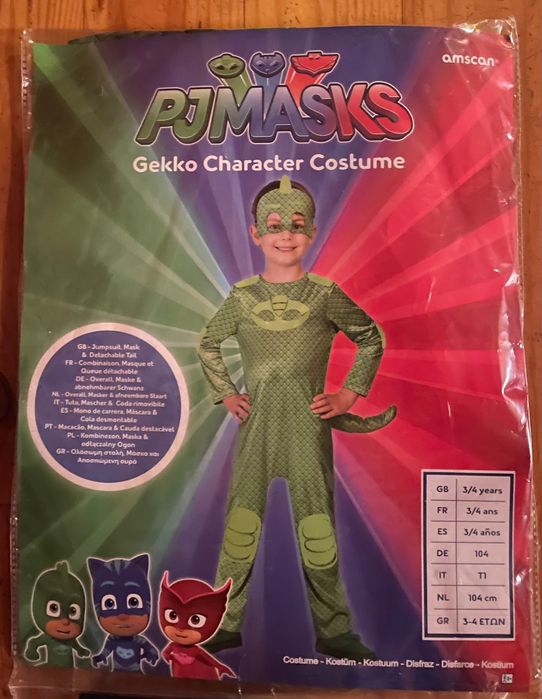 Fato de carnaval PJmasks Gekko