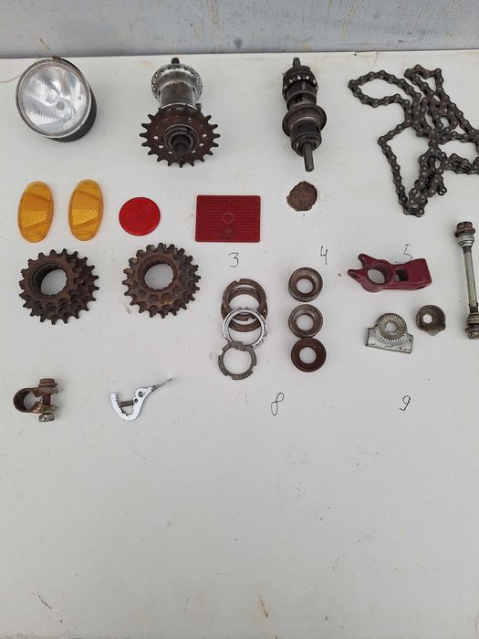 Велосипеды, запчасти, рама vairas, втулка, фара, седло, звездочки