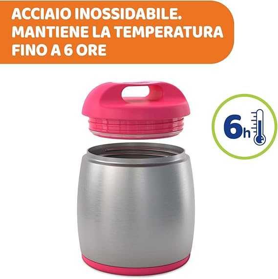 CHICCO termos ze stali 350 ml Róż