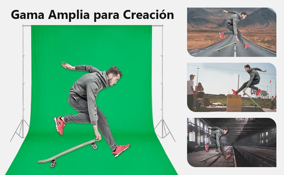 Fundo fotográfico verde Chroma key Neewer 4,6M por 2,7 metros NOVO