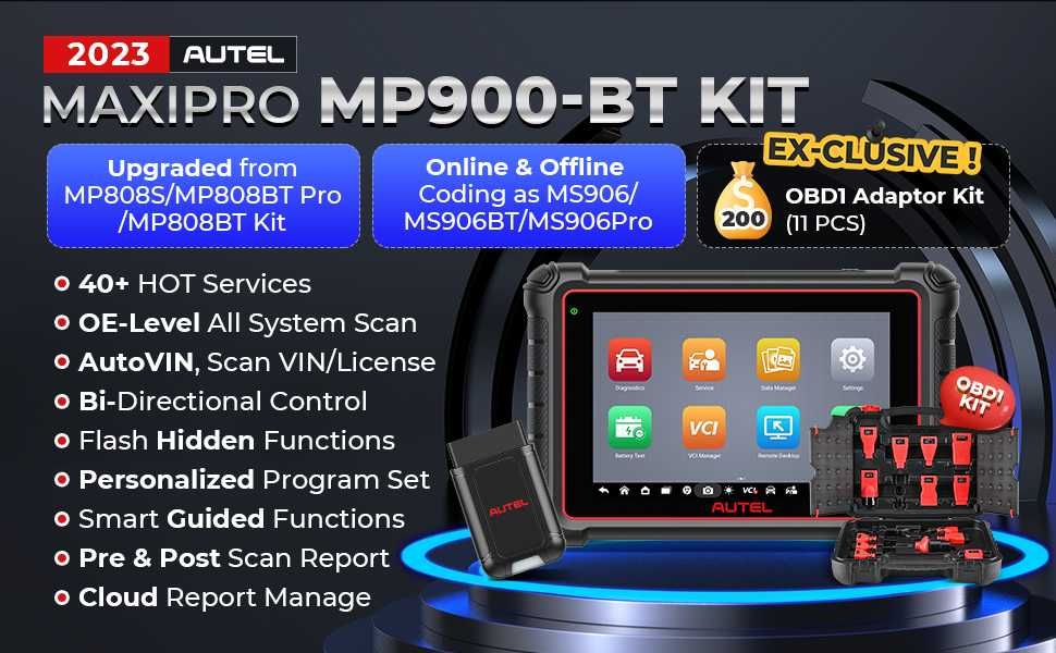 Autel MaxiPRO MP900-BT KIT Máquina Diagnostico Profissional (NOVO)