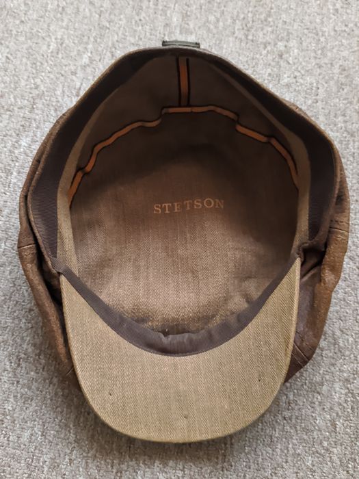 Кепка восьмиклинка Stetson кожа Острые козырьки
