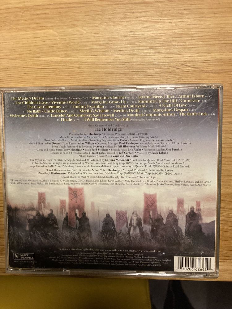 Mists of Avalon soundtrack CD