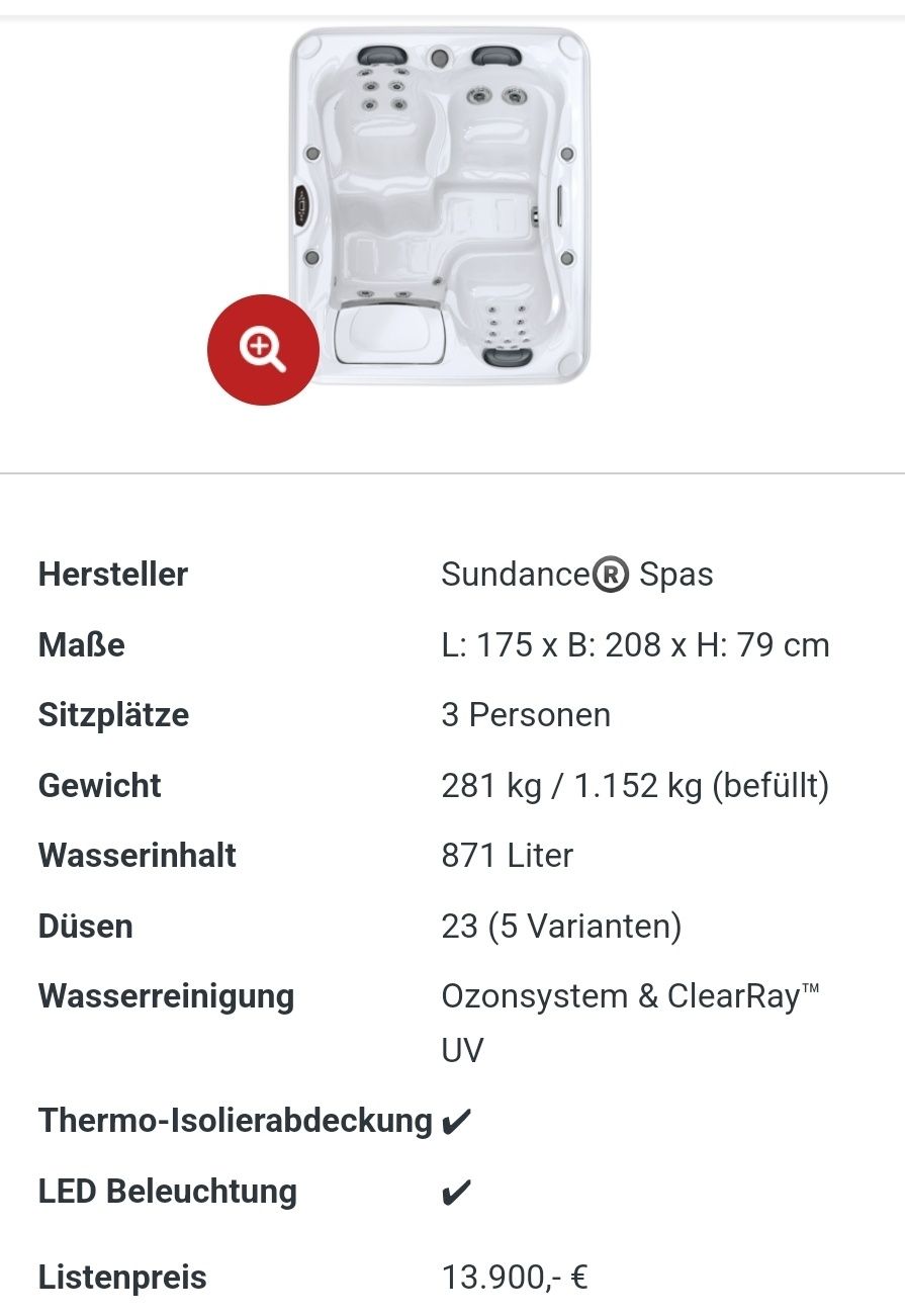 Jacuzzi ogrodowe na zewnątrz Marki Armstark 11800€