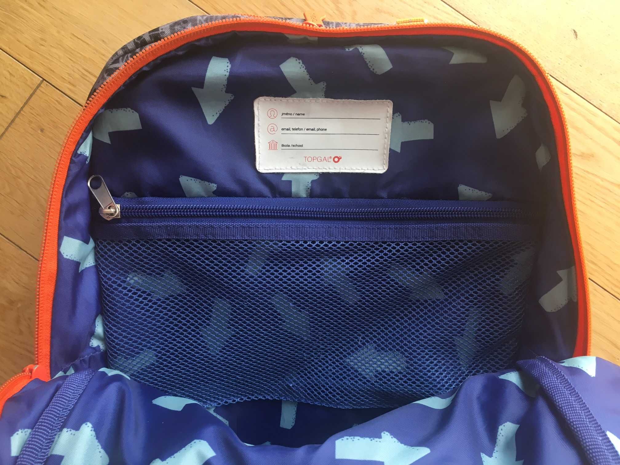 plecak Topgal Endy z autami 18018, klasa 1-3, zadbany
